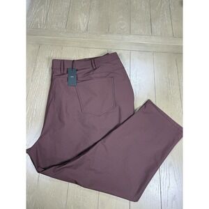 Sene Pants Mens 48x25 Red Chino Straight Leg Business Casual Office Wear